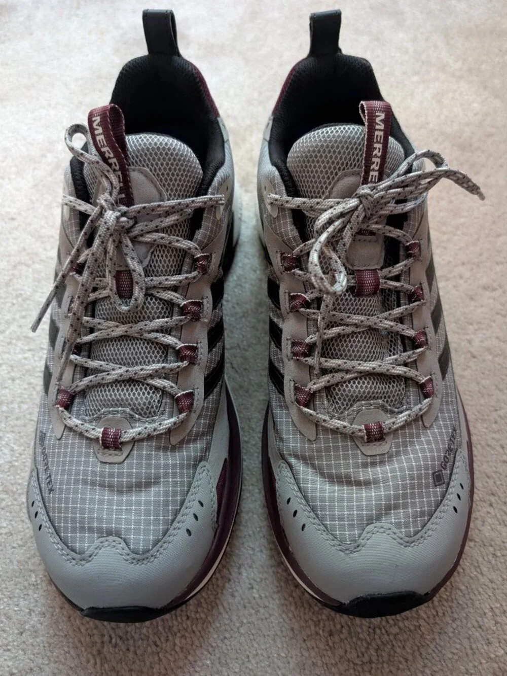 Merrell Men's Moab Speed 2 GORE-TEX® Hiking Shoes (size 10; color cement/cherry)